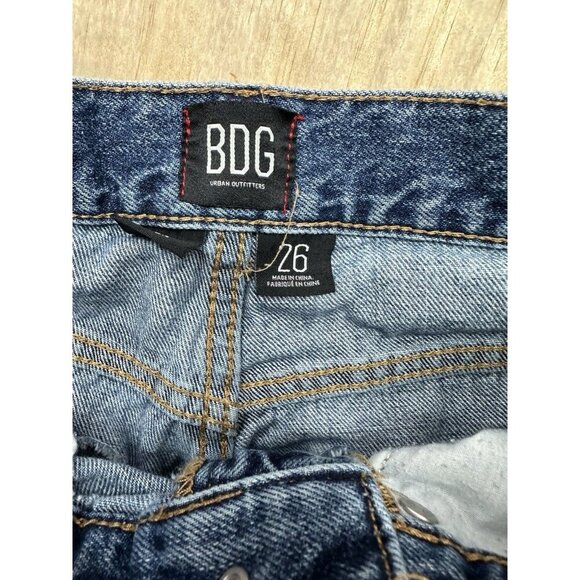 BDG Women’s Jeans Patchwork Sz 26 Denim Straight Leg - Picture 2 of 6